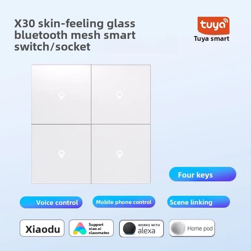 Tuya Mijia Button Smart Switch Glass Material Panel Supports Dual Control Multi Control Voice Control Remote Control Wall Switch
Tuya Mijia Button Smart Switch Glass Material Panel Supports Dual Control Multi Control Voice Control Remote Control Wall Switch