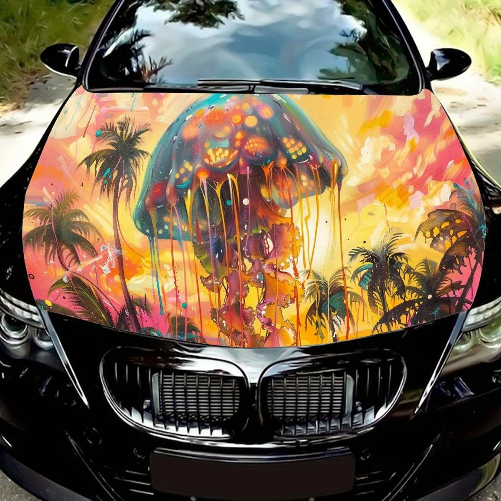 Tropical - sunset Jellyfish Pattern Car hood stickers, waterproof self-adhesive car vinyl stickers, car decoration protection st
Tropical - sunset Jellyfish Pattern Car hood stickers, waterproof self-adhesive car vinyl stickers, car decoration protection st