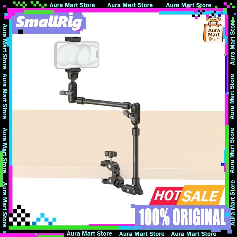SmallRig Desktop Shooting Magic Arm with Crab Clamp Kit for Phone, Webcam & Action Camera Adjustable Desktop Tripod Mount
SmallRig Desktop Shooting Magic Arm with Crab Clamp Kit for Phone, Webcam & Action Camera Adjustable Desktop Tripod Mount