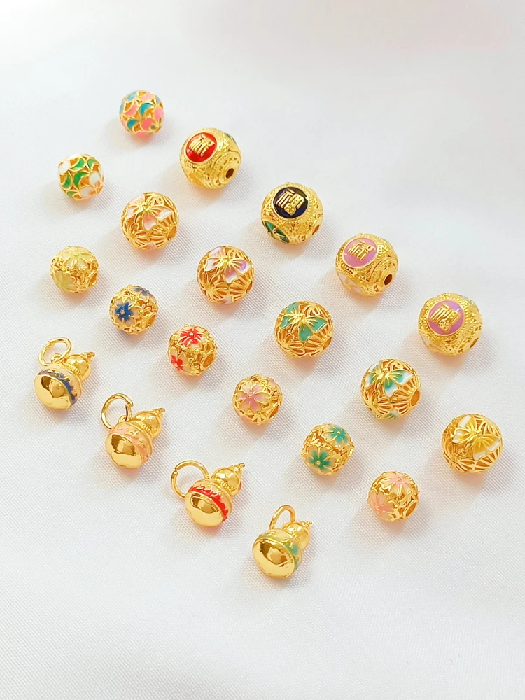 Handmade Enamel on Brass 8K Plated Color Retention Small Flower round Bead Hollow Flower Wire Separator Beads DIY Bracelet N...
Handmade Enamel on Brass 8K Plated Color Retention Small Flower round Bead Hollow Flower Wire Separator Beads DIY Bracelet N...