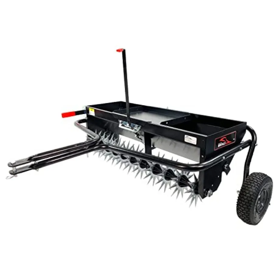 Brinly Tow Behind Combination Aerator Spreader with Weight Tray, 40-Inch, Flat Black
Brinly Tow Behind Combination Aerator Spreader with Weight Tray, 40-Inch, Flat Black