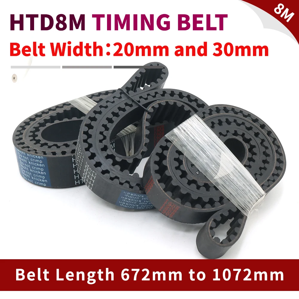 HTD 8M Timing Belt HTD8M Timing Pulley Belt 672 696 712 744 752 784 800 824 832 856 888 896 912 936 960 1016 1032 1056 1072mm 8M
HTD 8M Timing Belt HTD8M Timing Pulley Belt 672 696 712 744 752 784 800 824 832 856 888 896 912 936 960 1016 1032 1056 1072mm 8M
