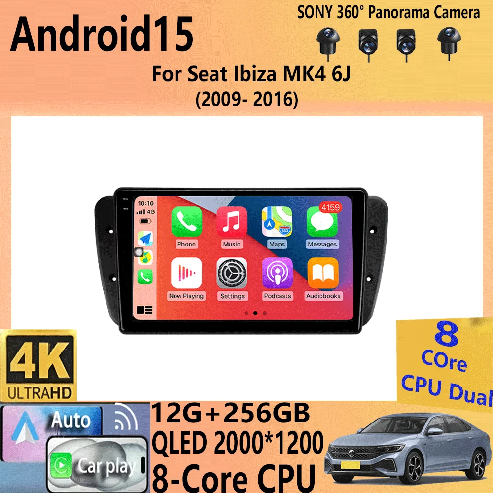 Car Radio Android 15 Carplay For Seat Ibiza MK4 6J SportCoupe Ecomotive Cupra 2009 -2016 Navigation GPS Multimedia Player stereo
Car Radio Android 15 Carplay For Seat Ibiza MK4 6J SportCoupe Ecomotive Cupra 2009 -2016 Navigation GPS Multimedia Player stereo