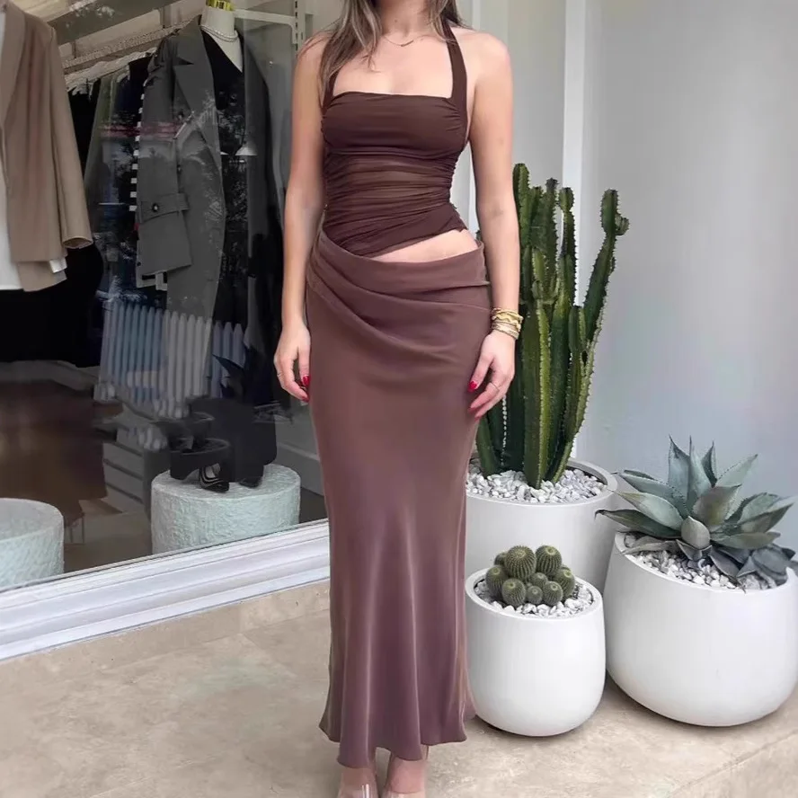 2025 Summer Casual Holiday Dress Mesh Patwork Party Dresses Women's Clothes Fashion High Waist Pleated Irregularity Outfits
2025 Summer Casual Holiday Dress Mesh Patwork Party Dresses Women's Clothes Fashion High Waist Pleated Irregularity Outfits