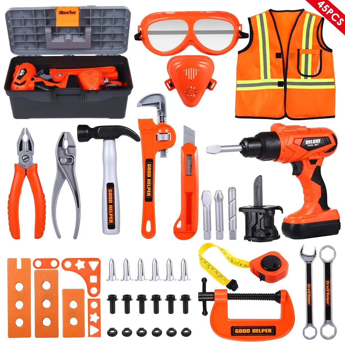 Children Toolbox Pretend Repair Tools Set Toddler Construction Workshop Toys Hands Eye Coordination Intelligence
Children Toolbox Pretend Repair Tools Set Toddler Construction Workshop Toys Hands Eye Coordination Intelligence