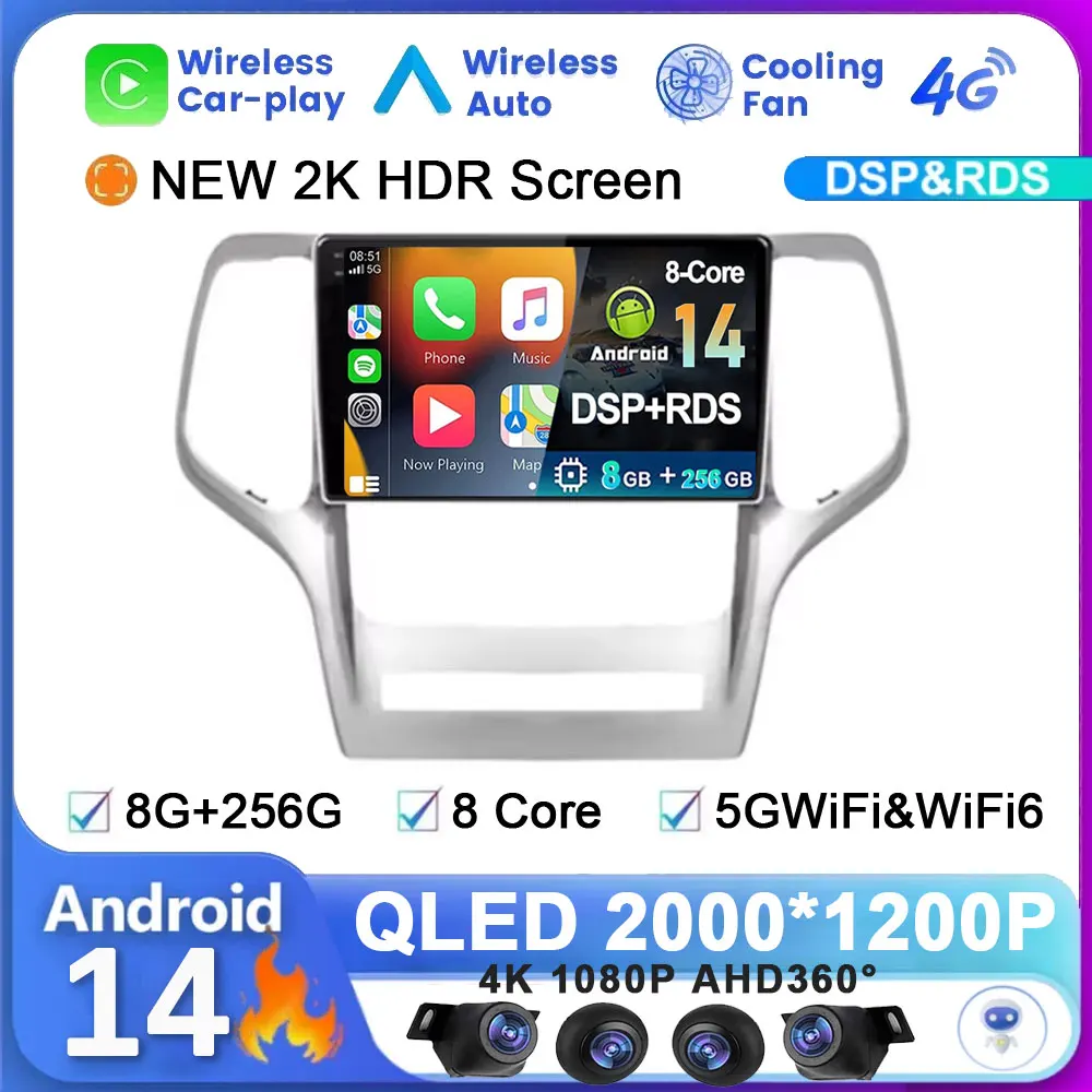 9"Android 14 Car Radio Wireless Carplay For Jeep Grand Cherokee 2008 - 2013 System Screen Multimedia Video Naviigation QLED BT
9"Android 14 Car Radio Wireless Carplay For Jeep Grand Cherokee 2008 - 2013 System Screen Multimedia Video Naviigation QLED BT