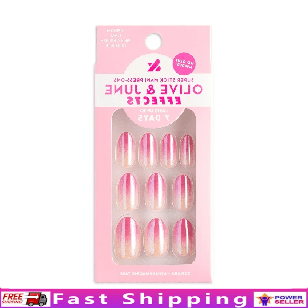 Super Stick Mani Press-On Nails Medium Oval 32 Pieces Adhesive Tabs Easy Application Non-Damaging Vegan Cruelty-Free Salon
Super Stick Mani Press-On Nails Medium Oval 32 Pieces Adhesive Tabs Easy Application Non-Damaging Vegan Cruelty-Free Salon