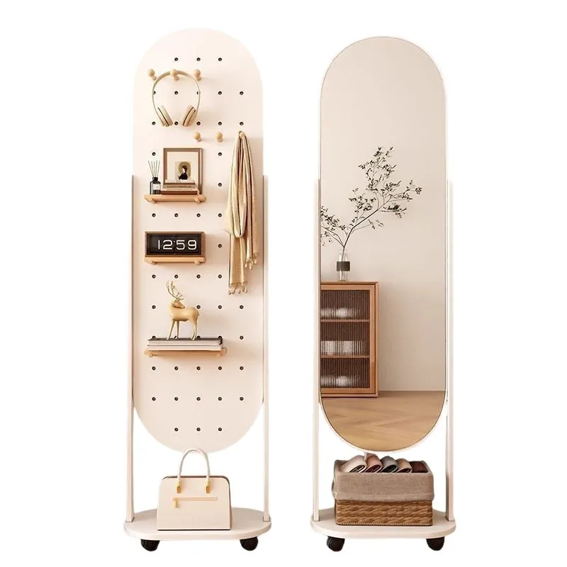Hole plate full-length mirror rotating floor mirror household bedroom hanging clothes movable integrated
Hole plate full-length mirror rotating floor mirror household bedroom hanging clothes movable integrated