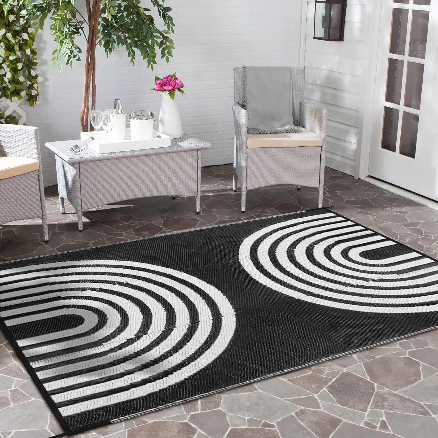 Outdoor Area Rug for Patio Clearance 5x8ft Waterproof, Reversible Plastic Straw Rug Outside Rug, UV Resistant RV Mat for Camp
Outdoor Area Rug for Patio Clearance 5x8ft Waterproof, Reversible Plastic Straw Rug Outside Rug, UV Resistant RV Mat for Camp