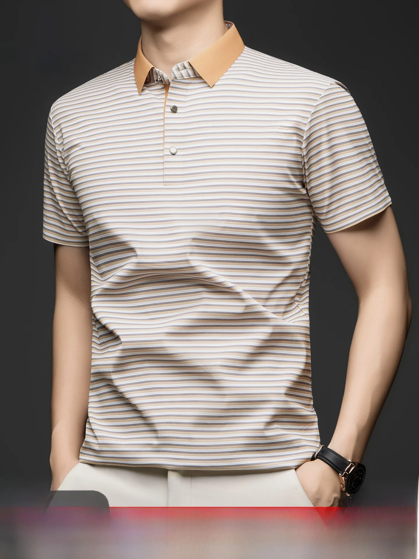 Pierre Cardin Men's Silk irt Summer Breathable Moisture ng ort Sve Striped Sl Dad Clothes Dad irt
Pierre Cardin Men's Silk irt Summer Breathable Moisture ng ort Sve Striped Sl Dad Clothes Dad irt