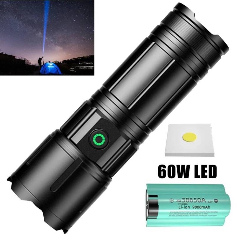 High Power Long Range Led Flashlight Super Bright White Laser Type-c Rechargeable Zoom Tactical Torch Outdoor Hand Lamp Camping
High Power Long Range Led Flashlight Super Bright White Laser Type-c Rechargeable Zoom Tactical Torch Outdoor Hand Lamp Camping