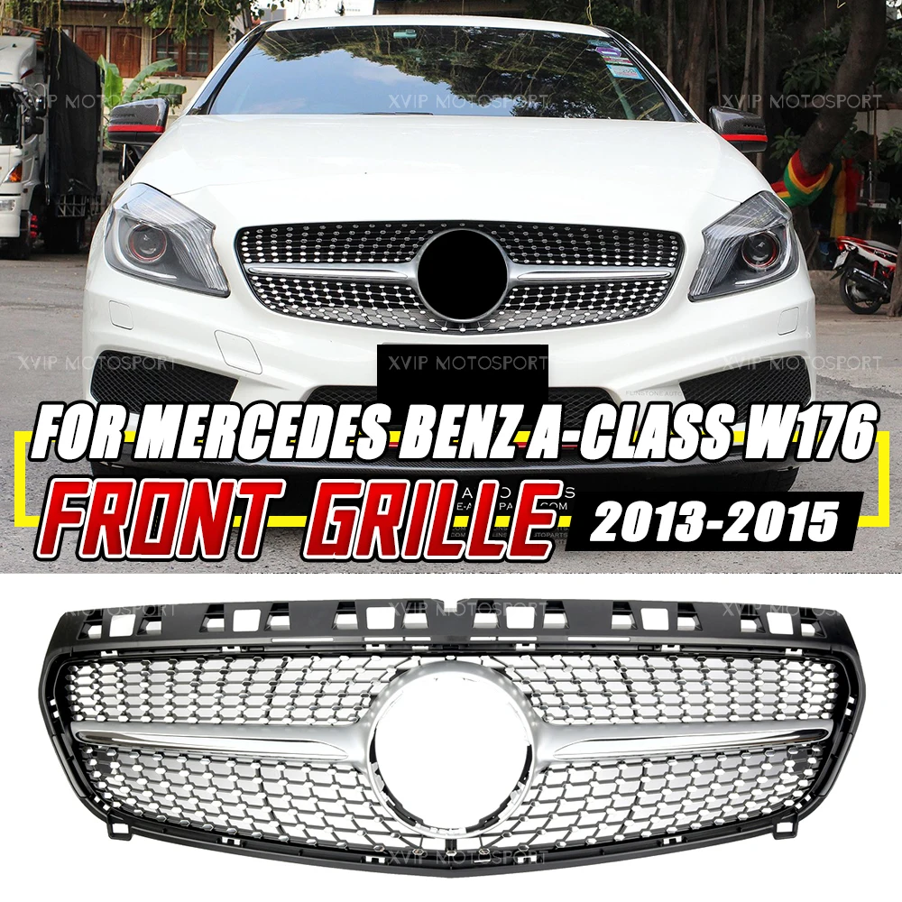 Решетка переднего бампера XVIP Chrome Silver Diamonds Style для Mercedes Benz A-Class W176 13-15 A180 A200 A250 A45 AMG Верхняя решетка
Решетка переднего бампера XVIP Chrome Silver Diamonds Style для Mercedes Benz A-Class W176 13-15 A180 A200 A250 A45 AMG Верхняя решетка