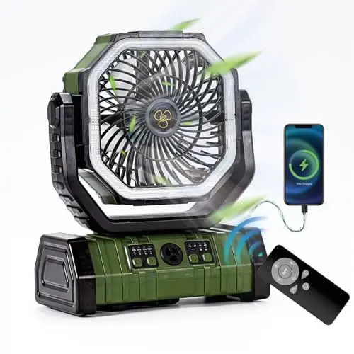 F6 10000mAh Digital Control Portable Rechargeable Outdoor Camping Fan with LED Light and Power Bank Car Compatible for Gift Kids
F6 10000mAh Digital Control Portable Rechargeable Outdoor Camping Fan with LED Light and Power Bank Car Compatible for Gift Kids