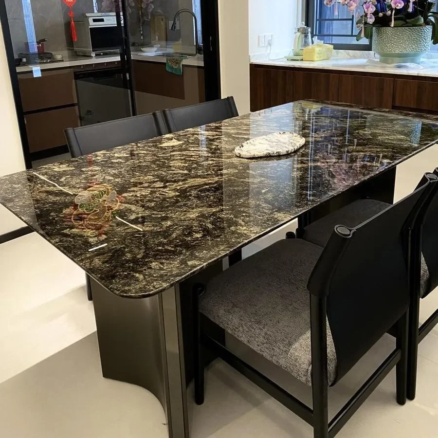 Imported Natural Platinum Diamond Luxury Stone Dining Table Modern Simple High-end Marble Villa Home Rectangular Dining
Imported Natural Platinum Diamond Luxury Stone Dining Table Modern Simple High-end Marble Villa Home Rectangular Dining