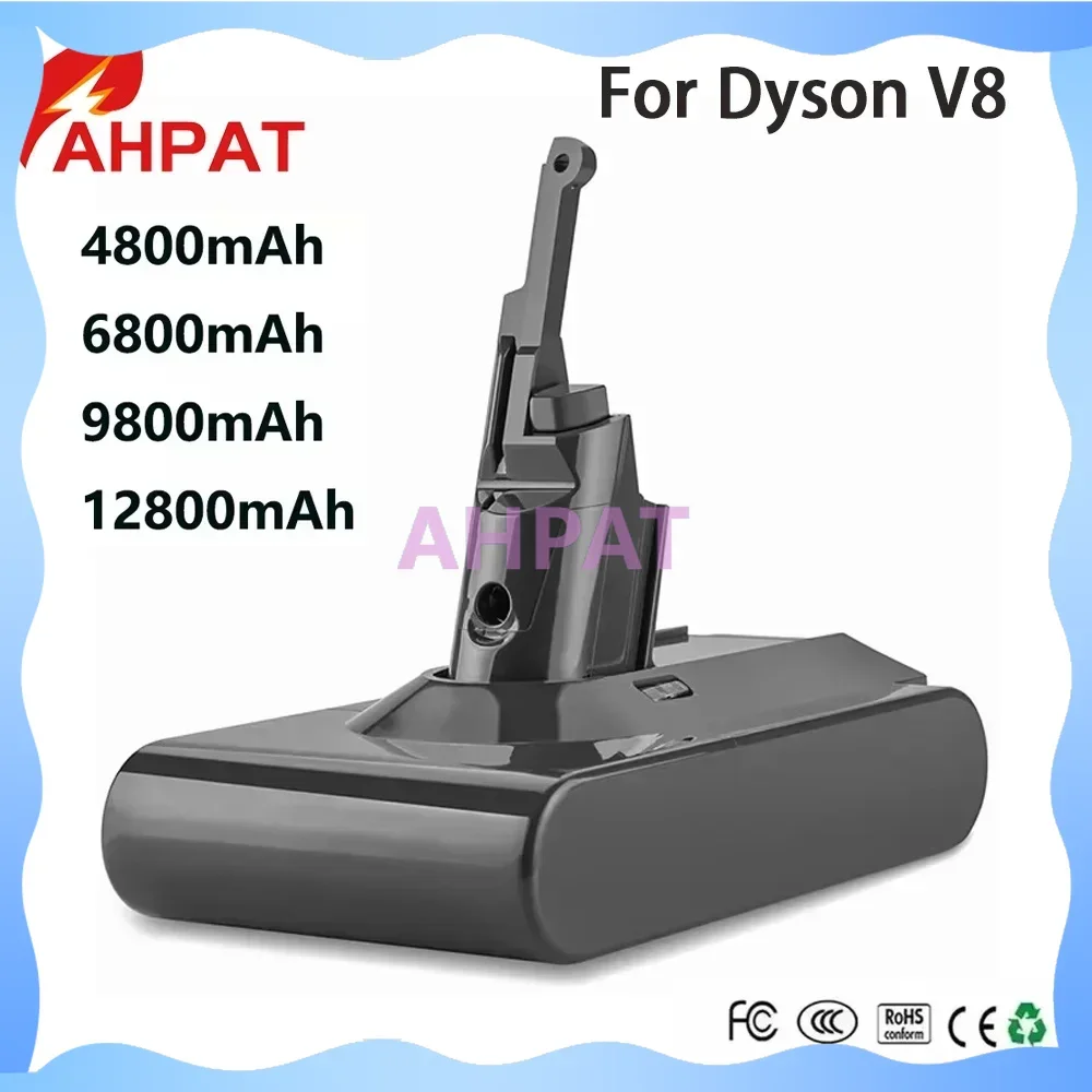 AHPAT Powtree 12800mAh 21.6V For Dyson V8 Battery Absolute V8 Animal Li-ion SV10 Vacuum Cleaner Series Rechargeable Batteries
AHPAT Powtree 12800mAh 21.6V For Dyson V8 Battery Absolute V8 Animal Li-ion SV10 Vacuum Cleaner Series Rechargeable Batteries