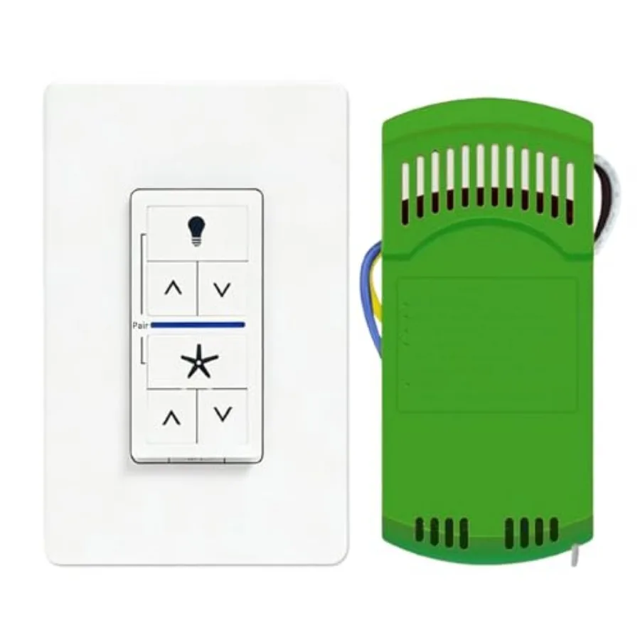 Universal Ceiling Fan Wall Control with Receiver Kit Replacement for Hunter, Casablanca, Hampton Bay, Harbor Breeze, 4- Speeds
Universal Ceiling Fan Wall Control with Receiver Kit Replacement for Hunter, Casablanca, Hampton Bay, Harbor Breeze, 4- Speeds