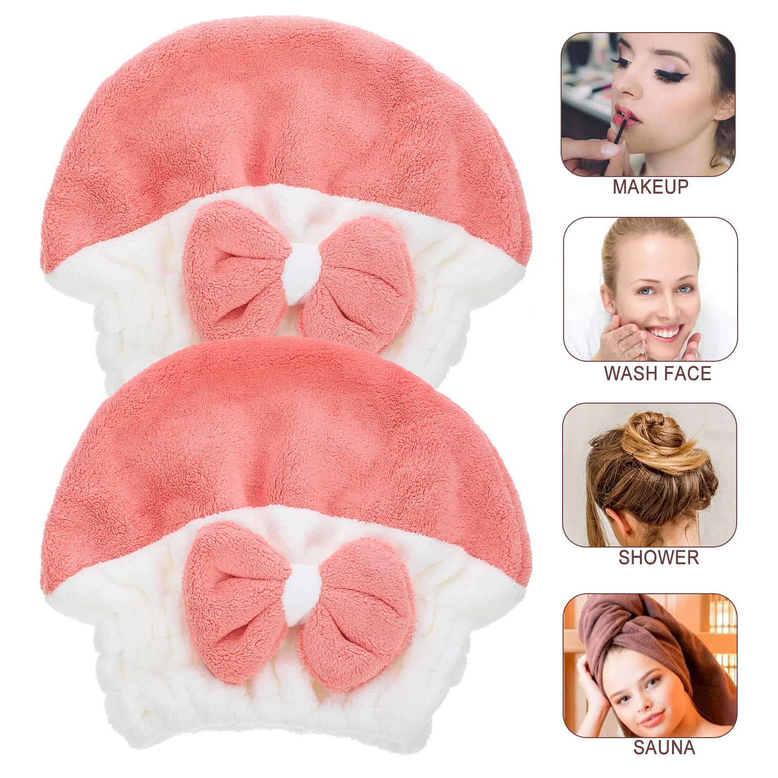 2pcs Quick-drying Water-absorbing Shower Cap Hair Towel Hooded Coral Fleece Women Bath Travel Gym Soft Comfortable
2pcs Quick-drying Water-absorbing Shower Cap Hair Towel Hooded Coral Fleece Women Bath Travel Gym Soft Comfortable