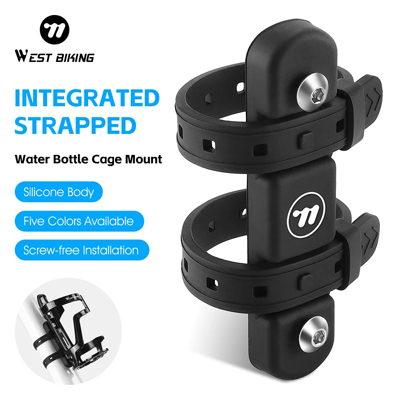 WEST BIKING Bicycle Water Bottle Holder Adaptor 5 Colors Silicone Bottle Cage Strap Seatpost Fork Frame Multi Location Mounting
WEST BIKING Bicycle Water Bottle Holder Adaptor 5 Colors Silicone Bottle Cage Strap Seatpost Fork Frame Multi Location Mounting