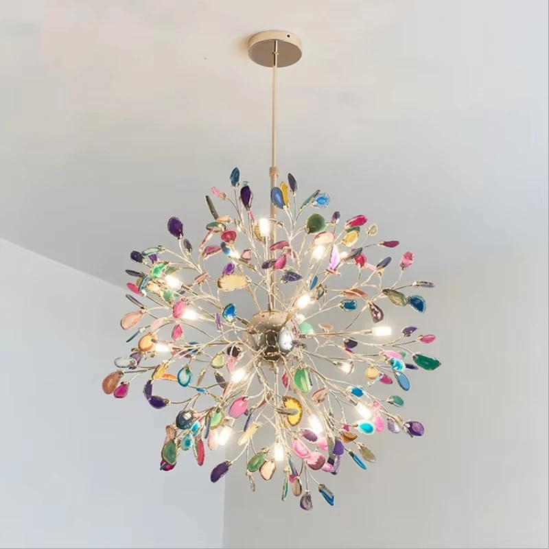 Nordic Living Room LED Chandelier Lighting Modern Dining Room Agate Creative Pendant Light Artistic Bedroom Firefly Hanging Lamp
Nordic Living Room LED Chandelier Lighting Modern Dining Room Agate Creative Pendant Light Artistic Bedroom Firefly Hanging Lamp