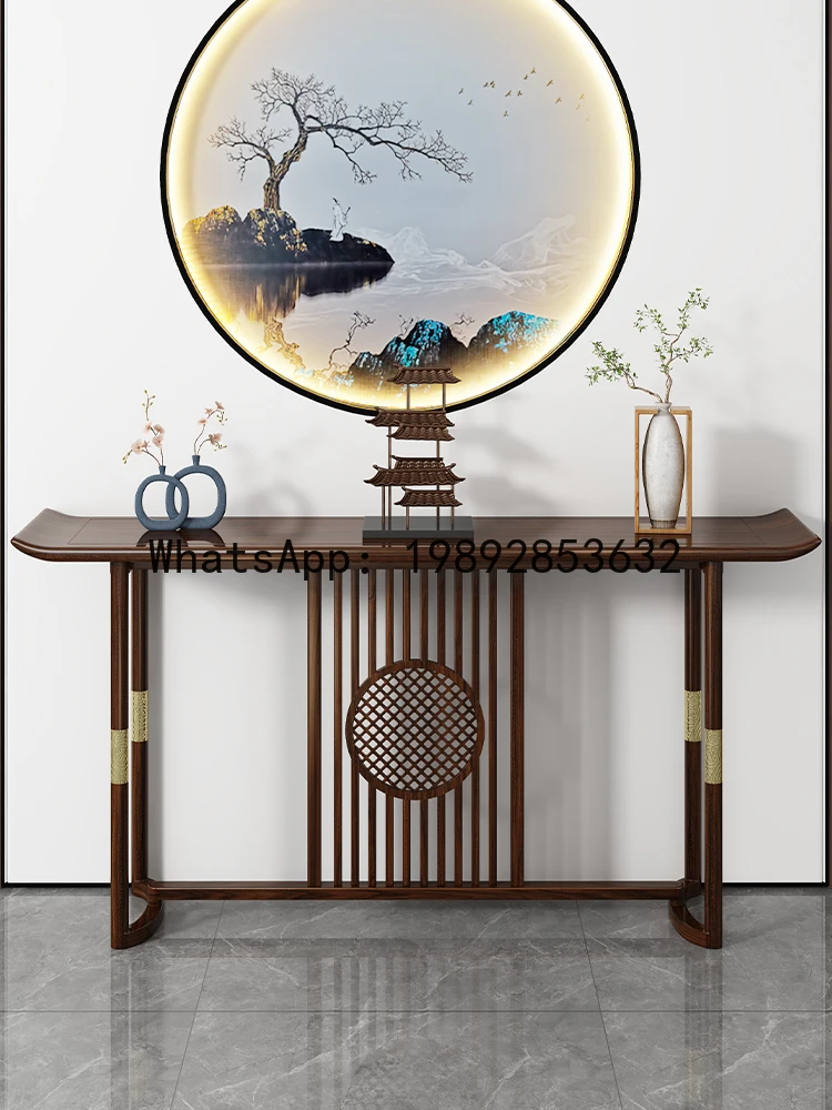 LYY New Chinese Style Entryway Table Sideboard Entryway Wall-Mounted Living Room Ebony Wood Offering Table Solid Wood Entryway
LYY New Chinese Style Entryway Table Sideboard Entryway Wall-Mounted Living Room Ebony Wood Offering Table Solid Wood Entryway