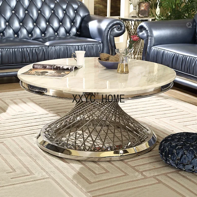 European marble coffee table TV cabinet combination modern simple living room stainless steel metal coffee table hotel reception
European marble coffee table TV cabinet combination modern simple living room stainless steel metal coffee table hotel reception