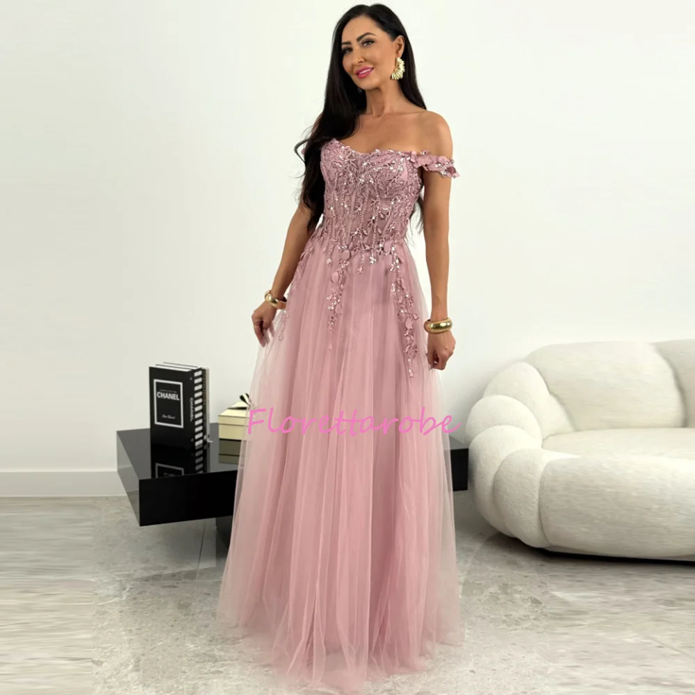 A-Line Off the Shoulder Mother of The Bride Dresses Customized Tulle Elegant Appliques Lace Lace Up Back Wedding Guest Gown
A-Line Off the Shoulder Mother of The Bride Dresses Customized Tulle Elegant Appliques Lace Lace Up Back Wedding Guest Gown
