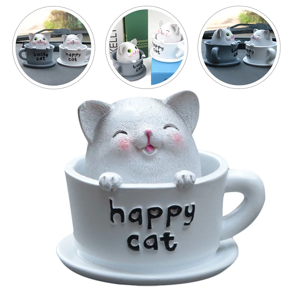 Teacup Cat Resin Craft Home Office Desktop Car Interior Decoration Adorable Kawaii Statue for Table Shelf Window Gift
Teacup Cat Resin Craft Home Office Desktop Car Interior Decoration Adorable Kawaii Statue for Table Shelf Window Gift