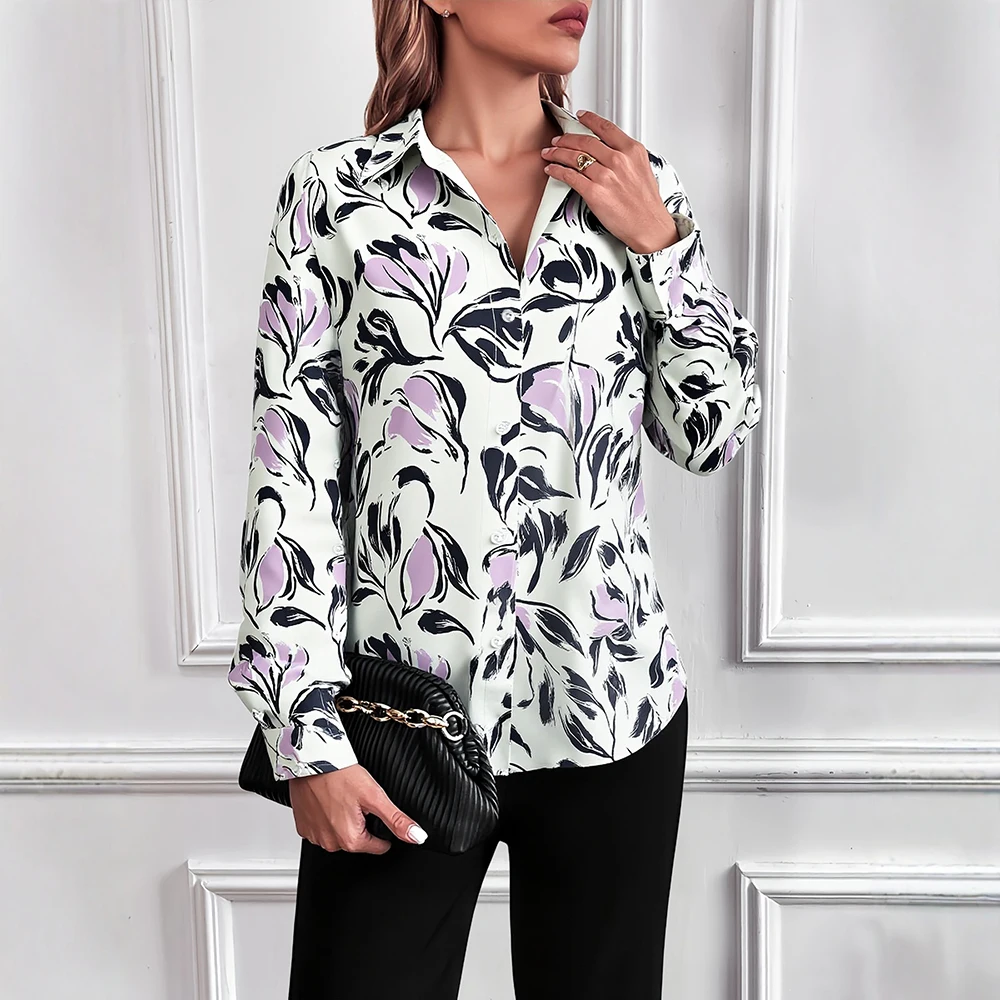 Mia Muse Select Women's Shirts Autumn Winter Classic Floral Full Print Button Front Cuff Sleeve Shirt Collar Simple Shirts
Mia Muse Select Women's Shirts Autumn Winter Classic Floral Full Print Button Front Cuff Sleeve Shirt Collar Simple Shirts