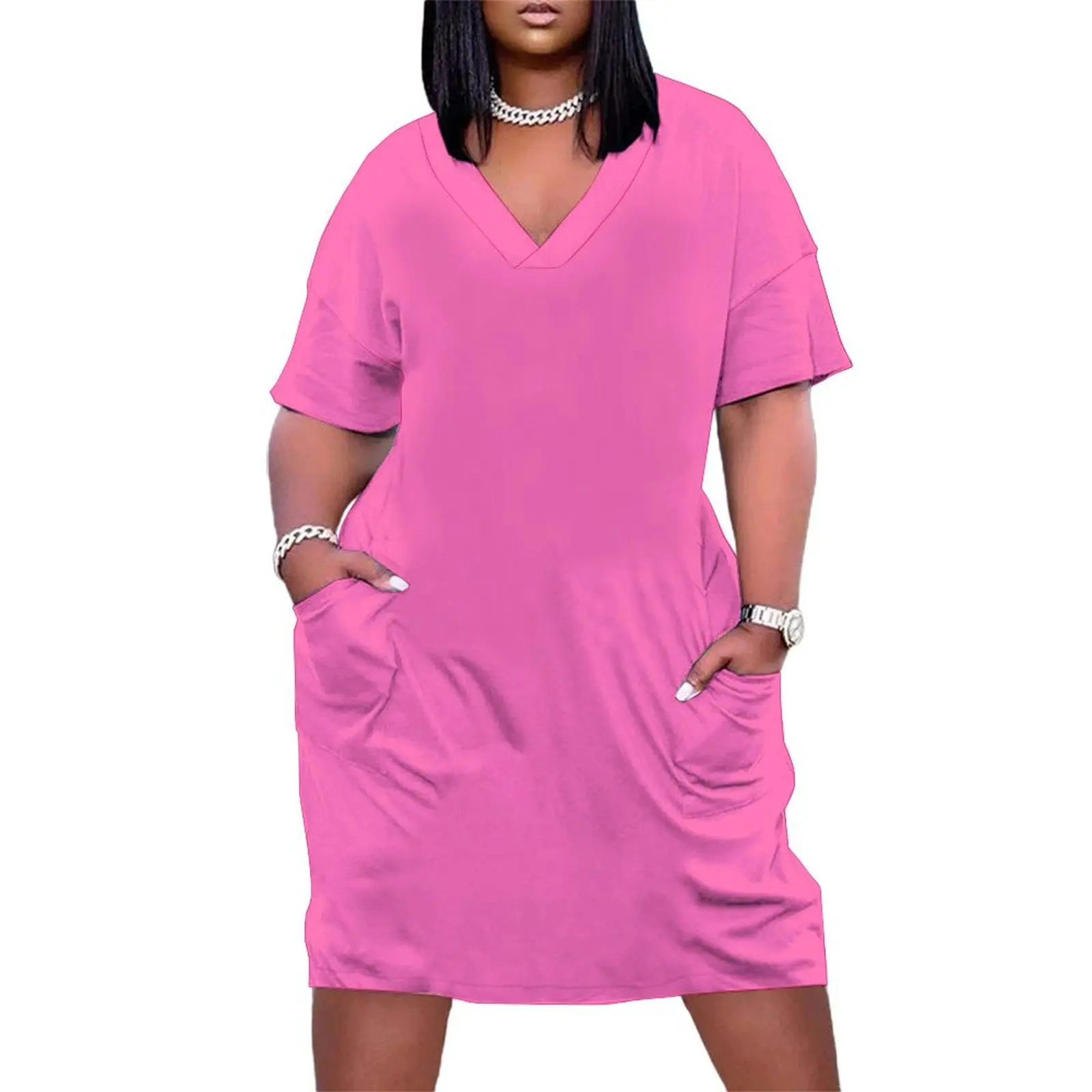 Hot Pink Loose Pocket Dress luxury evening dresses 2025 women dress Women's evening dress summer clothes for women
Hot Pink Loose Pocket Dress luxury evening dresses 2025 women dress Women's evening dress summer clothes for women