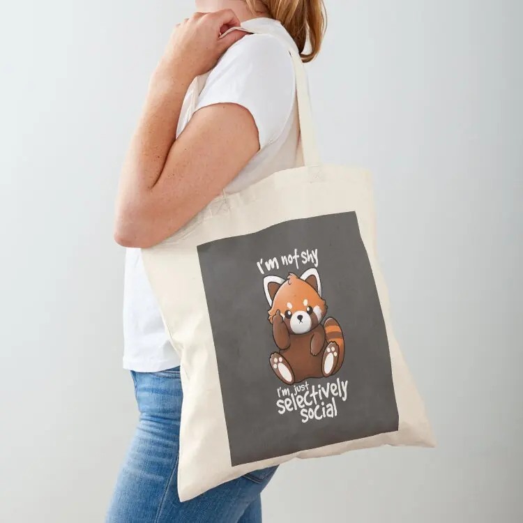 Shy red panda Tote Bag Fabric bag Customizable tote bag Canvas shoulder Reusable bags
Shy red panda Tote Bag Fabric bag Customizable tote bag Canvas shoulder Reusable bags