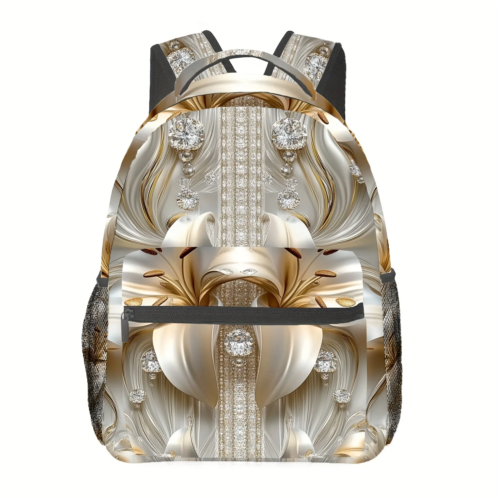 Bohemian Style Backpack for Women Elegant Golden Black Print Foldable Travel Backpack with Adjustable Straps Stylish Backpack
Bohemian Style Backpack for Women Elegant Golden Black Print Foldable Travel Backpack with Adjustable Straps Stylish Backpack