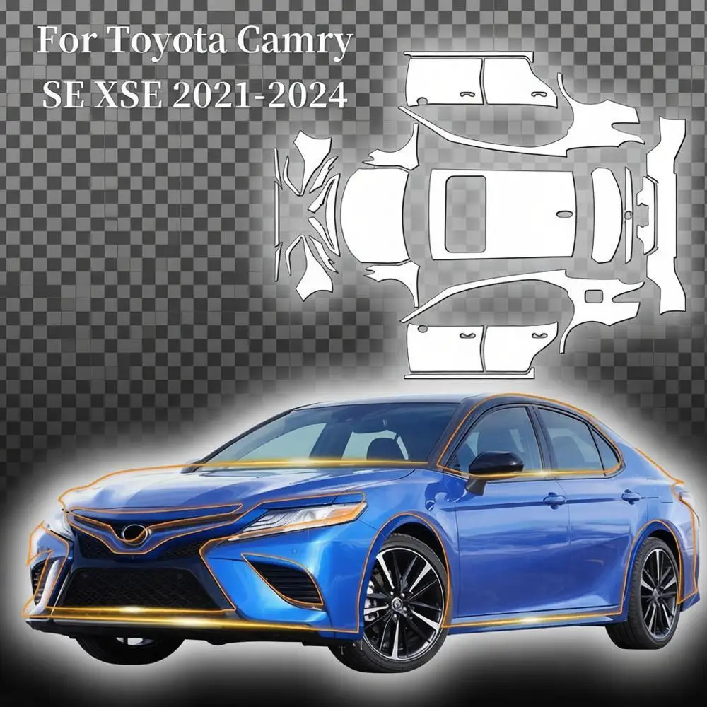 For Toyota Camry SE XSE 2021-2024 TPU Bumper Scratch-Resistant Self-Healing Paint Protection Film Invisible Pre-cut PPF Kit
For Toyota Camry SE XSE 2021-2024 TPU Bumper Scratch-Resistant Self-Healing Paint Protection Film Invisible Pre-cut PPF Kit