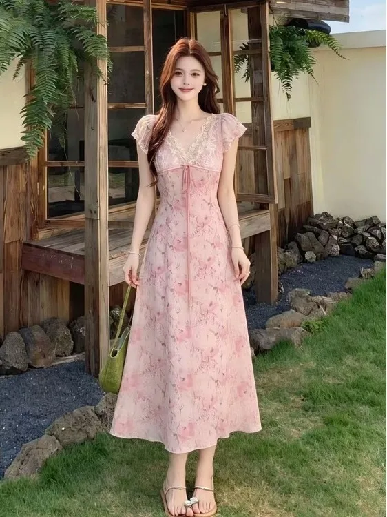 Loose V-neck Maxi Dress Gradient Color Blouse Sleeve A-line Summer Dress Women plus Size Floral Print Empire Waist Long Dress
Loose V-neck Maxi Dress Gradient Color Blouse Sleeve A-line Summer Dress Women plus Size Floral Print Empire Waist Long Dress