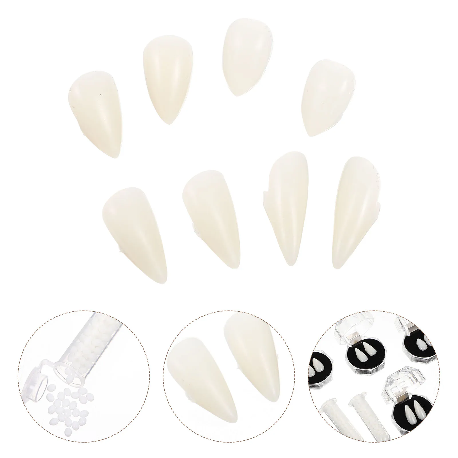 1 set 1 Set Halloween Fake Fangs Props Vampire Cosplay Teeth Adhesive Beads Included Scary Party Decorations Costume
1 set 1 Set Halloween Fake Fangs Props Vampire Cosplay Teeth Adhesive Beads Included Scary Party Decorations Costume