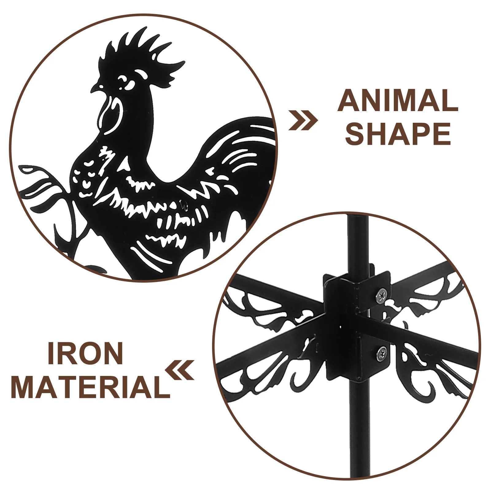 Iron Rooster Weather Vane Garden Decorative Yard Weathervane Metal Wind Direction Indicator Roof Mount Outdoor Farmhouse
Iron Rooster Weather Vane Garden Decorative Yard Weathervane Metal Wind Direction Indicator Roof Mount Outdoor Farmhouse