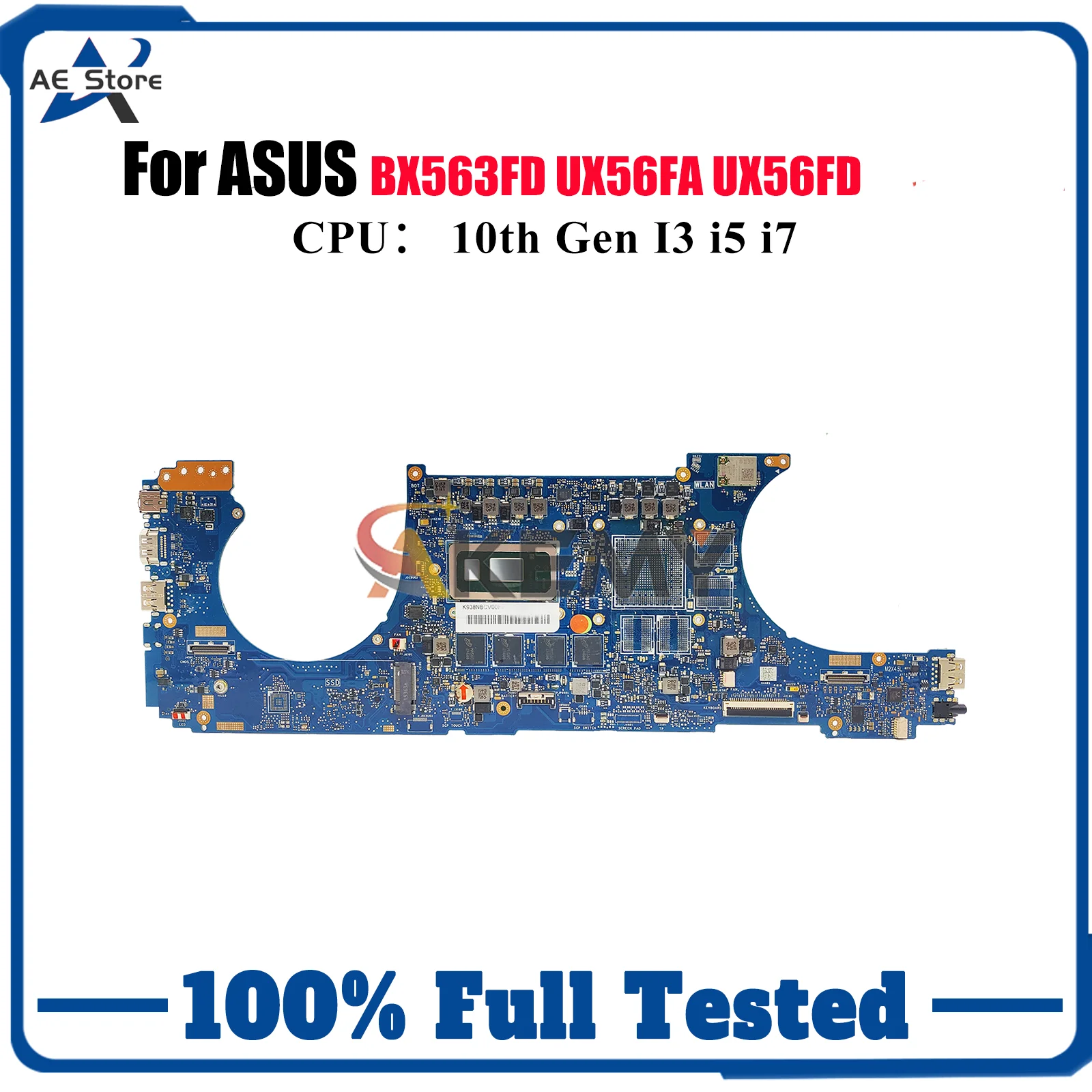 UX563FA Материнская плата для ноутбука ASUS ZenBook UX56FA RX563FD BX563FD UX56FD UX563 Q536FD Материнская плата для ноутбука 10-го поколения I3 i5 i7
UX563FA Материнская плата для ноутбука ASUS ZenBook UX56FA RX563FD BX563FD UX56FD UX563 Q536FD Материнская плата для ноутбука 10-го поколения I3 i5 i7
