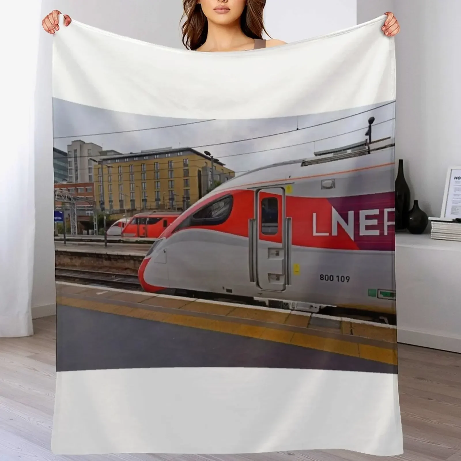 LNER Azuma trains with a class 91 loco at Kings Cross Throw Blanket Flannel Sofa Blankets
LNER Azuma trains with a class 91 loco at Kings Cross Throw Blanket Flannel Sofa Blankets