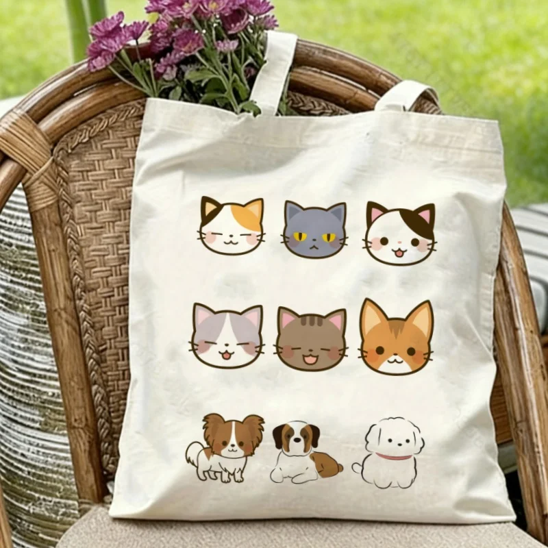 1PC Cute Cat & Dog Faces Canvas Tote Eco-friendly Reusable Shoulder Bag
1PC Cute Cat & Dog Faces Canvas Tote Eco-friendly Reusable Shoulder Bag