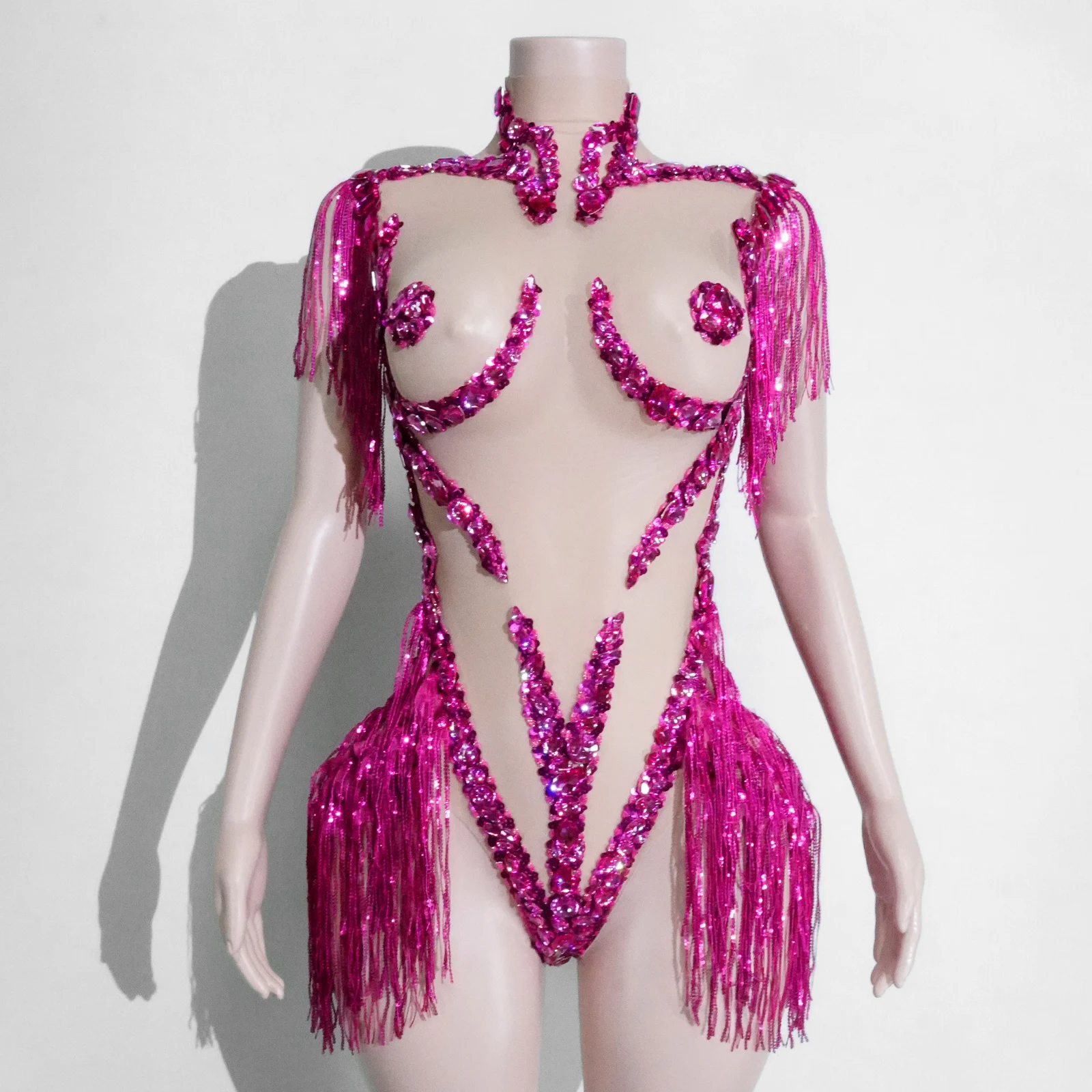 rosered mesh pole dance clothing crystal bodysuit tassels sequins sexy see through club party DS performance leotard women rave
rosered mesh pole dance clothing crystal bodysuit tassels sequins sexy see through club party DS performance leotard women rave
