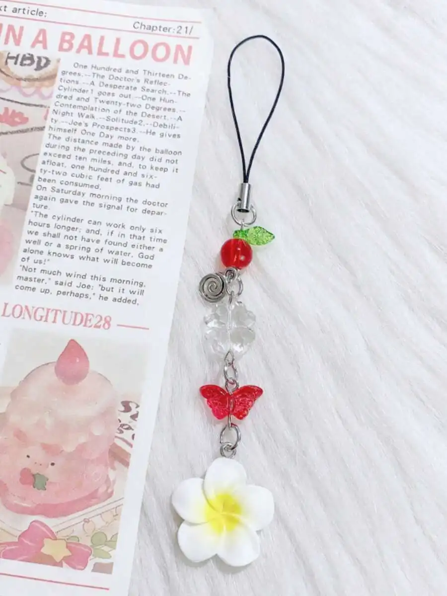 Plumeria Flower Butterfly Beaded Phone Lanyard Strap Universal Anti-Lost Keychain Accessory
Plumeria Flower Butterfly Beaded Phone Lanyard Strap Universal Anti-Lost Keychain Accessory