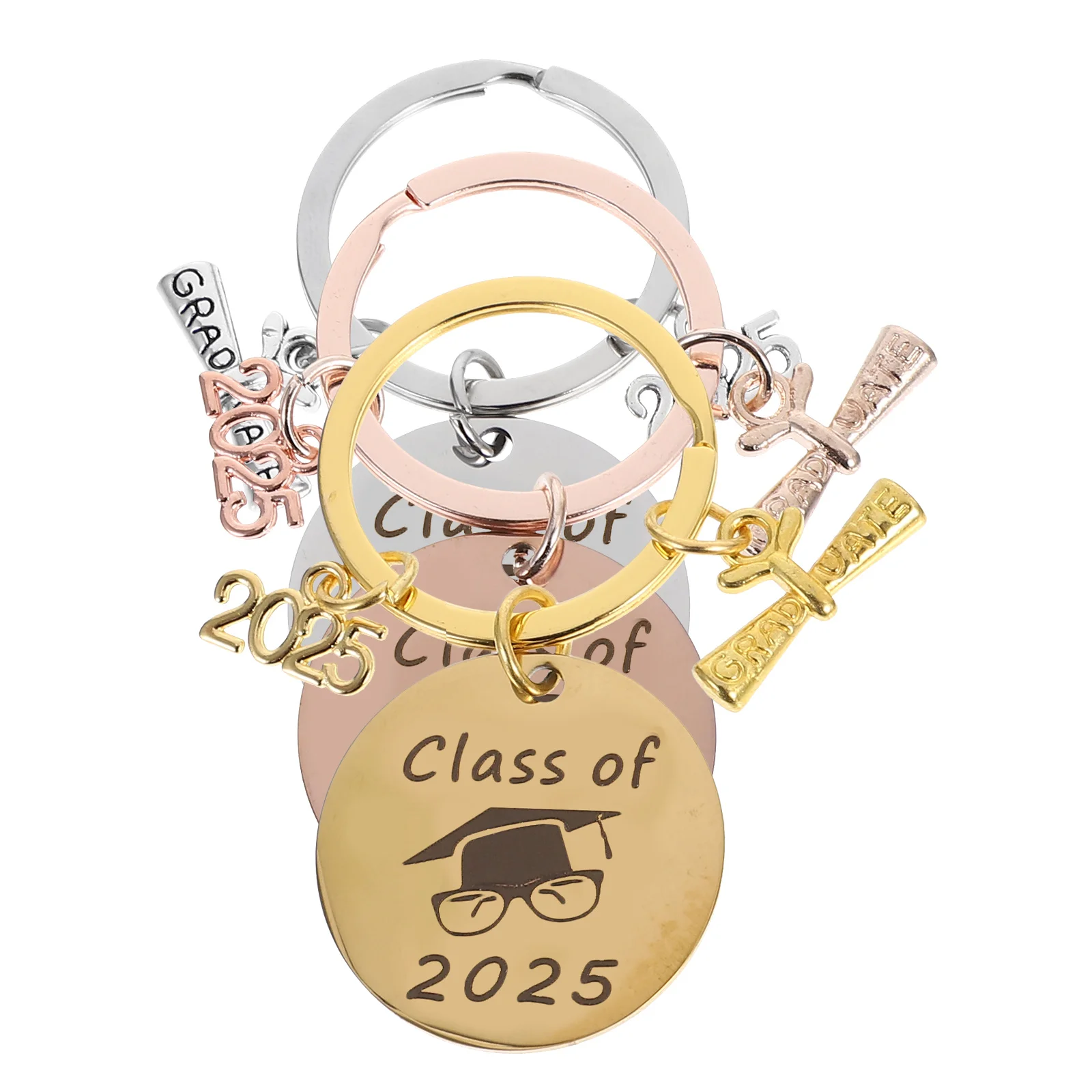 3pcs Graduation Keychain 2025 Class Stainless Steel Party Favors Decoration Bag Pendant Practical Gifts School Charms
3pcs Graduation Keychain 2025 Class Stainless Steel Party Favors Decoration Bag Pendant Practical Gifts School Charms