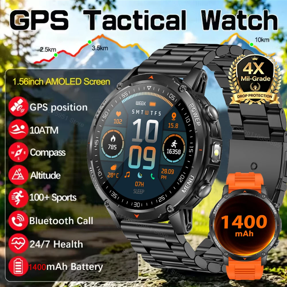 2026 New Military 1400mAh Large Battery GPS SmartWatch Men Run RIDE Fitness Compass Tracker 10ATM Waterproof BT Call Sport Watch
2026 New Military 1400mAh Large Battery GPS SmartWatch Men Run RIDE Fitness Compass Tracker 10ATM Waterproof BT Call Sport Watch