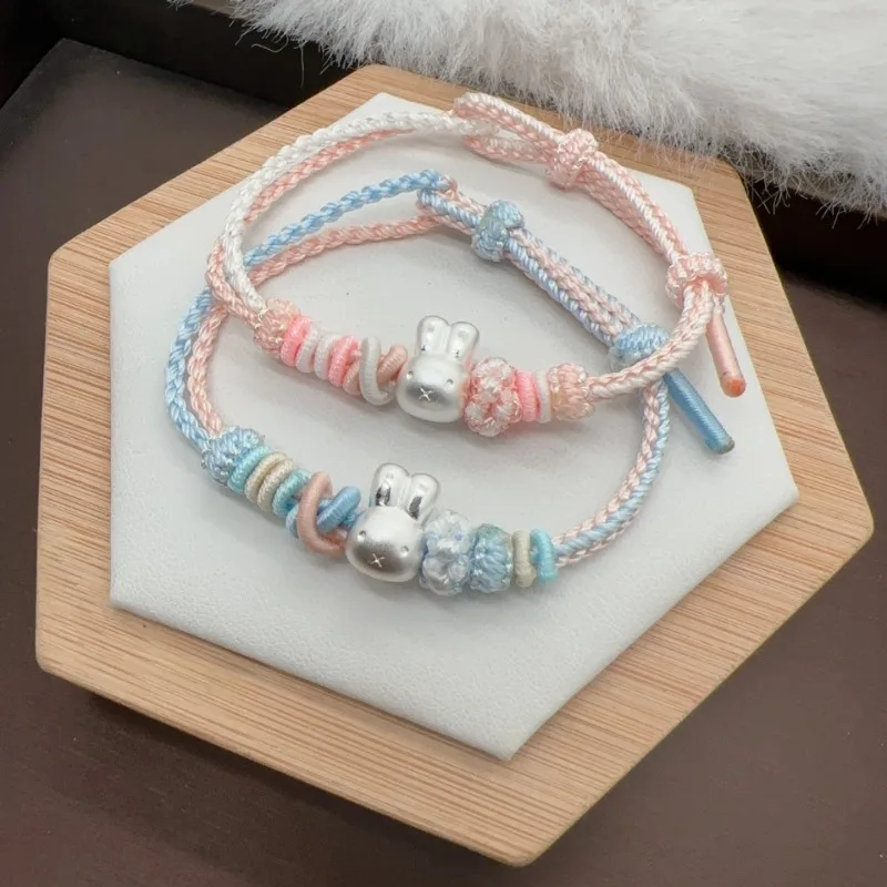 Cartoon Miffy Bracelet with Silver Rabbit Head Cute Creative Cartoon Design Bracelet with Bestie Same Jewelry for Girls Gift
Cartoon Miffy Bracelet with Silver Rabbit Head Cute Creative Cartoon Design Bracelet with Bestie Same Jewelry for Girls Gift