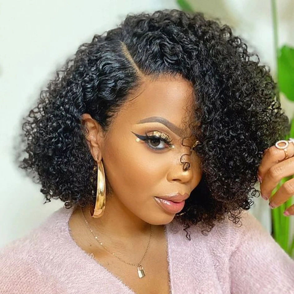 Glueless Kinky Curly Bob Wig Ready To Wear 13X4 Lace Frontal Short Curly Bob Wigs 100% Human Hair Wigs For Women 180% Brazilian
Glueless Kinky Curly Bob Wig Ready To Wear 13X4 Lace Frontal Short Curly Bob Wigs 100% Human Hair Wigs For Women 180% Brazilian