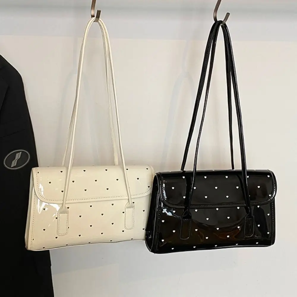 French Polka Dot Shoulder Bag Elegant Smooth Patent Leather Tote Bag Handbag Waterproof Oil Wax Leather Underarm Bag Outdoor
French Polka Dot Shoulder Bag Elegant Smooth Patent Leather Tote Bag Handbag Waterproof Oil Wax Leather Underarm Bag Outdoor