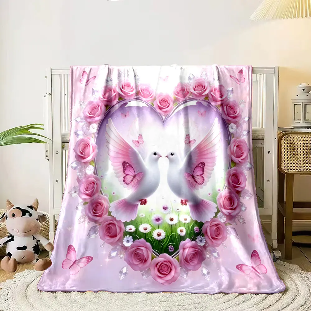 White Doves in A Heart-shaped Wreath Print Blanket Warm Soft Fluffy Kids and Adult Sofa Bed Throw Blanket Outdoor Travel Camping
White Doves in A Heart-shaped Wreath Print Blanket Warm Soft Fluffy Kids and Adult Sofa Bed Throw Blanket Outdoor Travel Camping