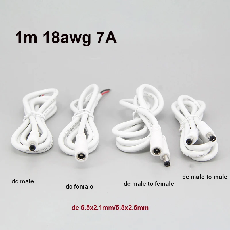 Белый 1 м 18awg 7A DC Мужской Женский Разъем питания Удлинительный кабель 5,5x2,1 мм 5,5x2,5 мм Медный провод для светодиодной ленты
Белый 1 м 18awg 7A DC Мужской Женский Разъем питания Удлинительный кабель 5,5x2,1 мм 5,5x2,5 мм Медный провод для светодиодной ленты
