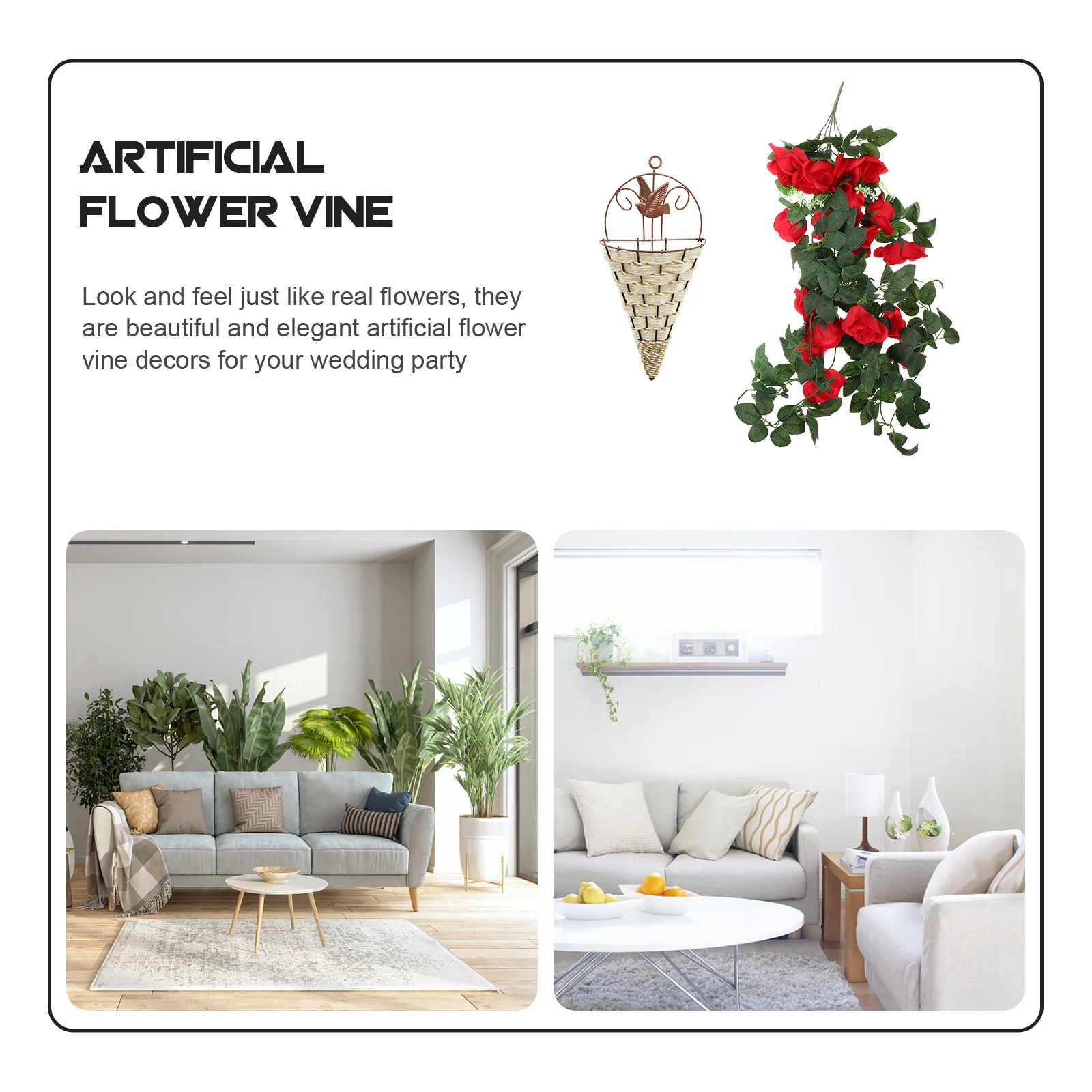 1Set Artificial Hanging Flower Vine Rose for Cafe Restaurant Aisle Ways Elegant Decor Artificial Hanging Flowers
1Set Artificial Hanging Flower Vine Rose for Cafe Restaurant Aisle Ways Elegant Decor Artificial Hanging Flowers