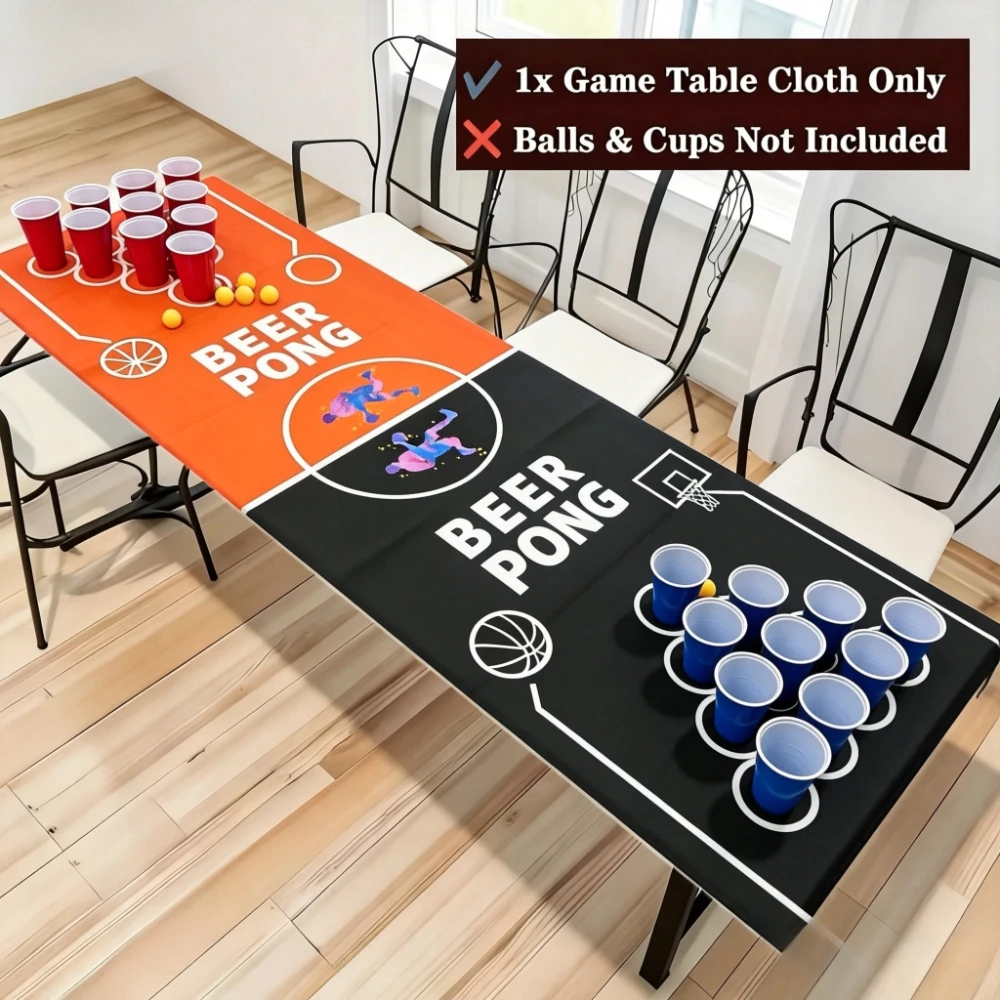 1pc New Beer Pong Table Mat game, Basketball Beer Pong Table Drinking Games Vibrant Beer Party Board Game Mat Adults Party
1pc New Beer Pong Table Mat game, Basketball Beer Pong Table Drinking Games Vibrant Beer Party Board Game Mat Adults Party