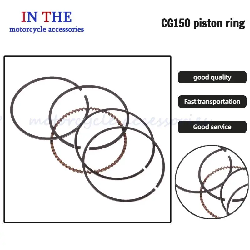 High Quality CG150 Piston Ring Auto Parts Accessories for Motorcycle Engine Systems Includes Piston Rings and Connecting Rods
High Quality CG150 Piston Ring Auto Parts Accessories for Motorcycle Engine Systems Includes Piston Rings and Connecting Rods
